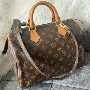 SOLD ON IG Louis Vuitton Speedy 30 and monogram strap
